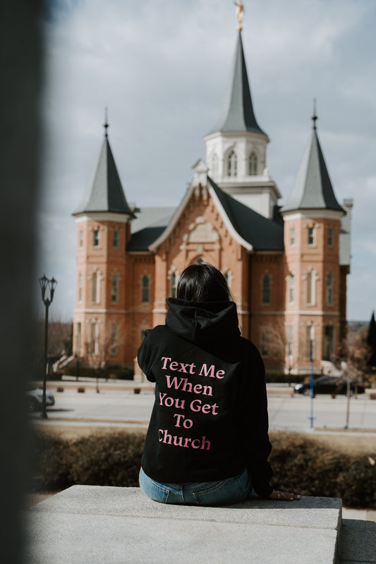 Text Me Pink Hoodie