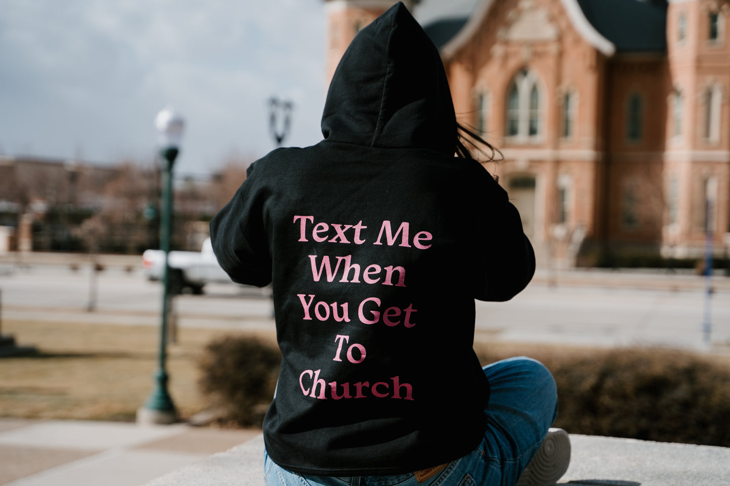 Text Me Pink Hoodie